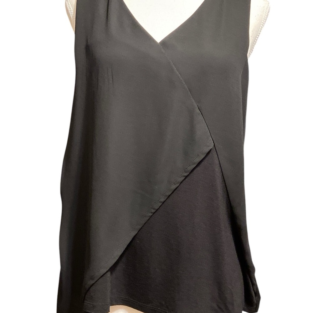 Elegant Black asymmetrical Sleeveless Top.